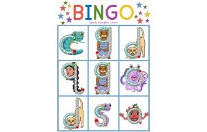 handwriting bingo, caterpillar letters