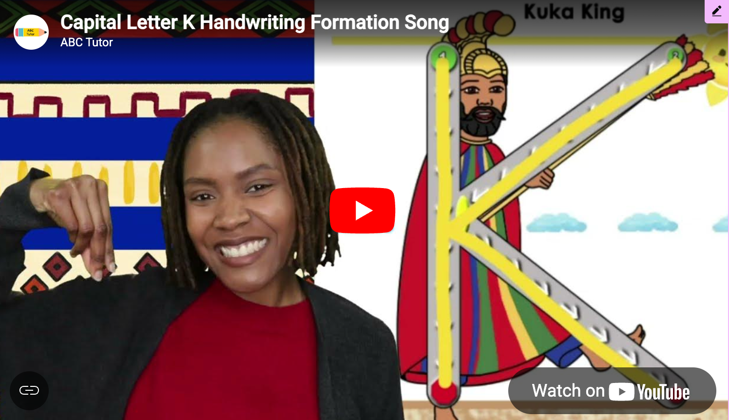 Capital K Handwriting Song