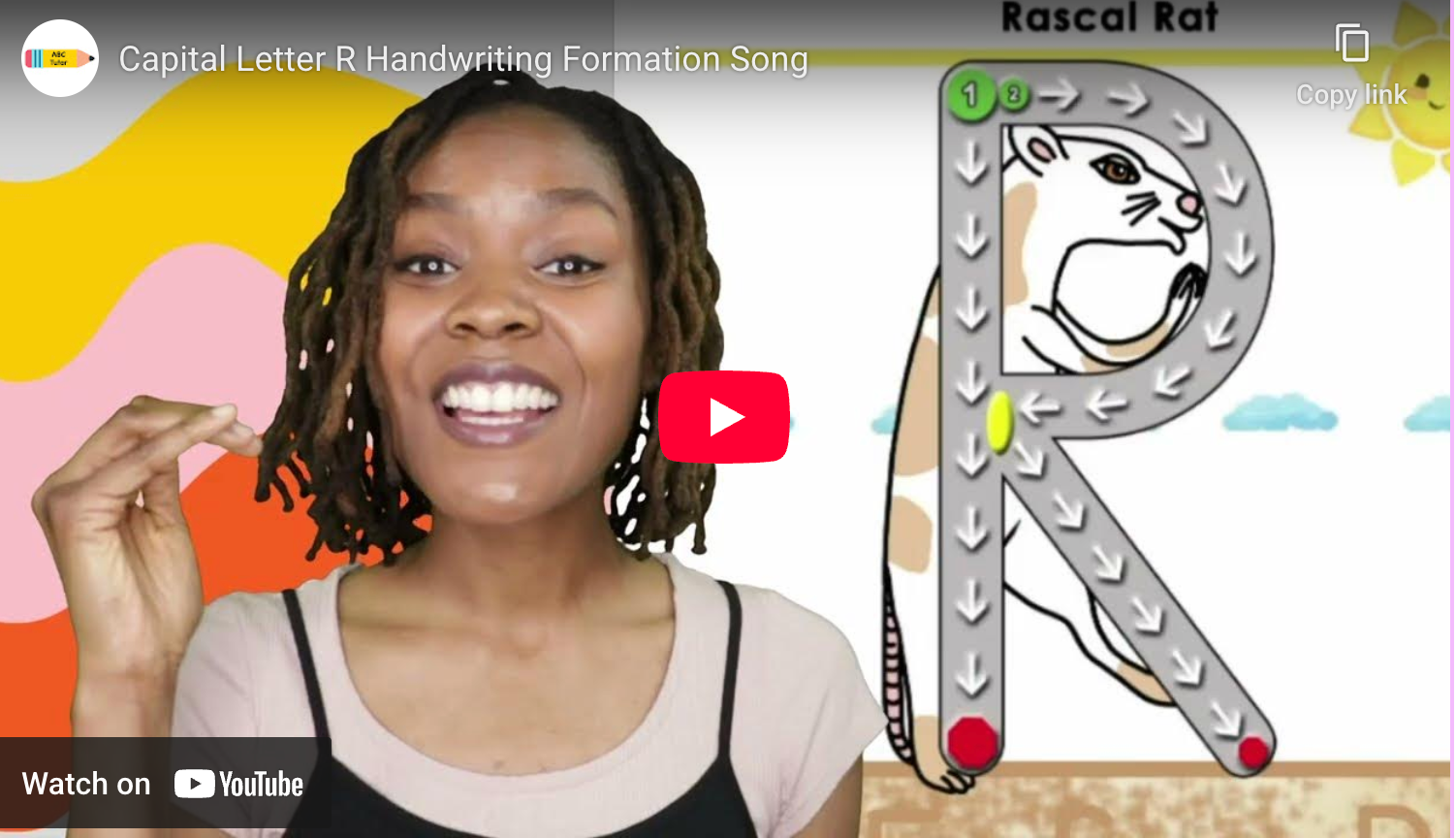 Capital R Handwriting Song