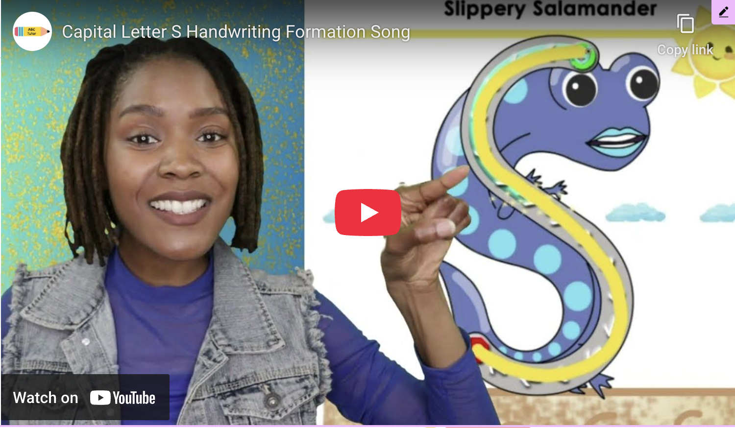 Capital S Handwriting Song